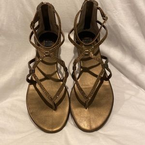 White House Black Market bronze gladiator sandals size 9